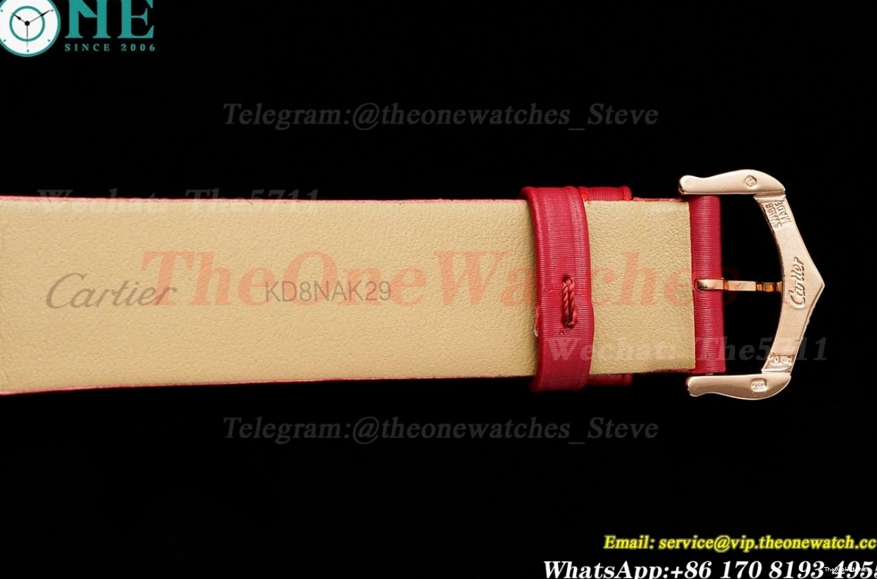 Dumont RG SA AF Quartz Santos Dial Dia Silver Red 0308